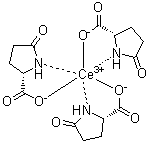 5-Oxo-L-proline cerium complex molecular structure (CAS 74060-41-6)