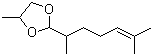 2-(1,5-Dimethyl-4-hexenyl)-4-methyl-1,3-dioxolane molecular structure (CAS 74094-63-6)