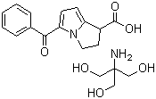structure of CAS# 74103-07-4, Ketorolac tris salt;(+/-)-5-Benzoyl-2,3-dihydro-1H-pyrrolizine-1-carboxylic acid tris(hydroxymethyl)methylamine salt; Toradol