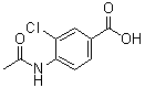 4-乙酰氨基-3-氯苯甲酸分子结构 (CAS 74114-62-8)