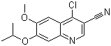 结构式 CAS# 741276-43-7, 4-氯-7-异丙氧基-6-甲氧基喹啉-3-甲腈