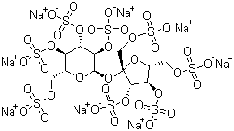 Sucrose octasulfate sodium salt molecular structure (CAS 74135-10-7)
