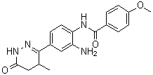 N-[2-Amino-4-(1,4,5,6-tetrahydro-4-methyl-6-oxo-3-pyridazinyl)phenyl]-4-methoxybenzamide molecular structure (CAS 74149-74-9)
