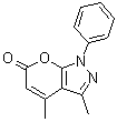 3,4-Dimethyl-1-phenylpyrano[2,3-c]pyrazol-6(1H)-one molecular structure (CAS 74169-52-1)