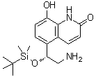 5-[(R)-2-Amino-1-[(tert-butyldimethylsilyl)oxy]ethyl]-8-hydroxy-1H-quinolin-2-one molecular structure (CAS 743461-21-4)
