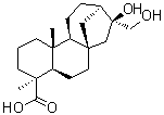(4alpha,16alpha)-16,17-Dihydroxykauran-18-oic acid molecular structure (CAS 74365-74-5)