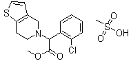 Clopidogrel mesylate molecular structure (CAS 744256-72-2)