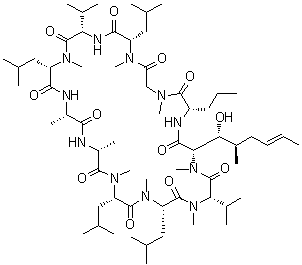7-L-正缬氨酸环孢菌素 A分子结构 (CAS 74436-00-3)