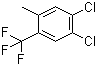 structure of CAS# 74483-51-5, 3,4-Dichloro-6-(trifluoromethyl)toluene;3,4-Dichloro-6-trifluoromethyltoluene; 3,4-Dichloro-6-methylbenzotrifluoride
