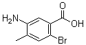 结构式 CAS# 745048-63-9, 5-氨基-2-溴-4-甲基苯甲酸
