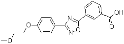 结构式 CAS# 745055-24-7, 3-[3-[4-(2-甲氧基乙氧基)苯基]-1,2,4-恶二唑-5-基]苯甲酸