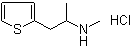 structure of CAS# 7464-94-0, N,alpha-Dimethyl-2-thiopheneethylamine hydrochloride;NSC 400137