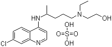 structure of CAS# 747-36-4, Hydroxychloroquine sulfate;7-Chloro-4-[4-[ethyl-(2-hydroxyethyl)amino]-1-methylbutylamino]quinoline