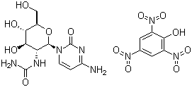 1-(2-Deoxy-2-ureido-beta-D-glucopyranosyl)cytosine picrate molecular structure (CAS 7474-54-6)