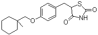 structure of CAS# 74772-77-3, 5-[[4-[(1-Methylcyclohexyl)methoxy]phenyl]methyl]-2,4-thiazolidinedione;ADD 3878; Ciglitazone; U 63287