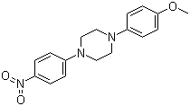 结构式 CAS# 74852-61-2, 1-(4-甲氧基苯基)-4-(4-硝基苯基)哌嗪