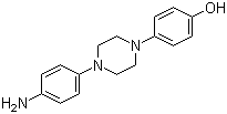 1-(4-Aminophenyl)-4-(4-hydroxyphenyl)piperazine molecular structure (CAS 74853-08-0)