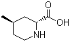(2R,4R)-4-甲基-2-哌啶甲酸分子结构 (CAS 74892-81-2)