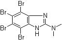 structure of CAS# 749234-11-5, 2-Dimethylamino-4,5,6,7-tetrabromobenzimidazole;DMAT