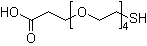 structure of CAS# 749247-06-1, 1-Mercapto-3,6,9,12-tetraoxapentadecan-15-oic acid;Thiol-dPEG 4 acid