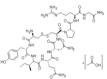 8-L-Arginineoxytocin acetate (salt) molecular structure (CAS 74927-14-3)