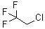 structure of CAS# 75-88-7, 2-Chloro-1,1,1-trifluoroethane;1-Chloro-2,2,2-trifluoroethane; 2,2,2-Trifluoro-1-chloroethane; 2,2,2-Trifluorochloroethane; 2,2,2-Trifluoroethyl chloride; F 133a; FC 133a; Forane 133a; Freon 133a; Genetron 133a; HCFC 133a; R 133a