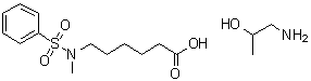 1-Amino-2-propanol 6-[methyl(phenylsulfonyl)amino]hexanoate (salt) molecular structure (CAS 75113-58-5)