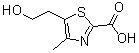 5-(2-Hydroxyethyl)-4-methyl-2-thiazolecarboxylic acid molecular structure (CAS 75113-60-9)