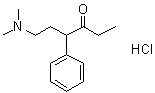 6-(二甲基氨基)-4-苯基-3-己酮盐酸盐分子结构 (CAS 7512-06-3)
