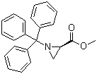 Methyl (S)-(-)-1-trityl-2-aziridinecarboxylate molecular structure (CAS 75154-68-6)