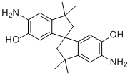 5,5'-Diamino-3,3,3',3'-tetramethyl-2,2',3,3'-tetrahydro-1,1'-spirobi[indene]-6,6'-diol molecular structure (CAS 753437-92-2)
