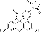 structure of CAS# 75350-46-8, Fluorescein 5-maleimide