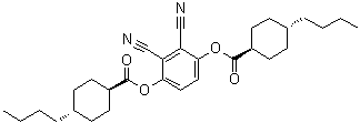 [trans(trans)]-4-Butylcyclohexanecarboxylic acid 2,3-dicyano-1,4-phenylene ester molecular structure (CAS 75414-72-1)