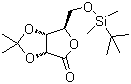 5-O-tert-Butyldimethylsilyl-2,3-O-isopropylidene-D-lyxono-1,4-lactone molecular structure (CAS 75467-36-6)