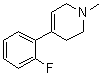 4-(2-氟苯基)-1,2,3,6-四氢-1-甲基吡啶分子结构 (CAS 75663-55-7)