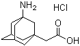 (3-Amino-adamantan-1-yl)acetic acid hydrochloride molecular structure (CAS 75667-94-6)