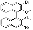 structure of CAS# 75714-59-9, (R)-3,3'-Dibromo-2,2-dimethoxy-1,1'-binaphthyl