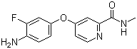 structure of CAS# 757251-39-1, 4-(4-Amino-3-fluorophenoxy)-N-methylpyridine-2-carboxamide