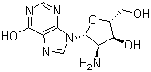 2'-氨基-2'-脱氧肌苷分子结构 (CAS 75763-51-8)