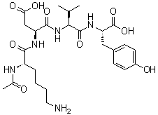 N2-Acetyl-L-lysyl-L-alpha-aspartyl-L-valyl-L-tyrosine molecular structure (CAS 757942-88-4)