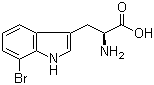 结构式 CAS# 75816-19-2, 7-溴-L-色氨酸