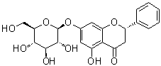 Pinocembrin 7-O-glucoside molecular structure (CAS 75829-43-5)