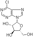 6-氯-9-(beta-D-阿拉伯呋喃糖基)嘌呤分子结构 (CAS 7596-60-3)