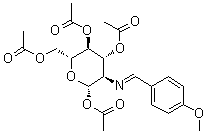 2-Deoxy-2-[[(4-methoxyphenyl)methylene]amino]-beta-D-glucopyranose 1,3,4,6-tetraacetate molecular structure (CAS 7597-81-1)