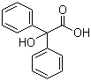 结构式 CAS# 76-93-7, 二苯基乙醇酸; 2,2-二苯基-2-羟基乙酸; 二苯羟乙酸