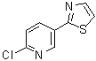 structure of CAS# 760193-03-1, 2-Chloro-5-(2-thiazolyl)pyridine