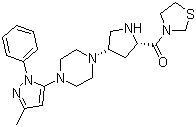 structure of CAS# 760937-92-6, Teneligliptin;3-[[(2S,4S)-4-[4-(3-Methyl-1-phenyl-1H-pyrazol-5-yl)-1-piperazinyl]-2-pyrrolidinyl]carbonyl]thiazolidine