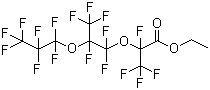 2,3,3,3-Tetrafluoro-2-[1,1,2,3,3,3-hexafluoro-2-(heptafluoropropoxy)propoxy]propanoic acid ethyl ester molecular structure (CAS 76145-88-5)