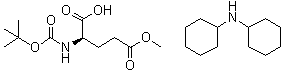 N-[(1,1-Dimethylethoxy)carbonyl]-D-glutamic acid 5-methyl ester compd. with N-cyclohexylcyclohexanamine molecular structure (CAS 76379-02-7)