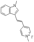 1-Methyl-4-[2-(1-methyl-1H-indol-3-yl)ethenyl]pyridinium iodide molecular structure (CAS 76384-55-9)